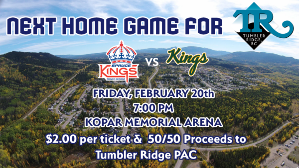Spruce Kings Stand with Tumbler Ridge: Next Friday’s Game to Benefit TR PAC